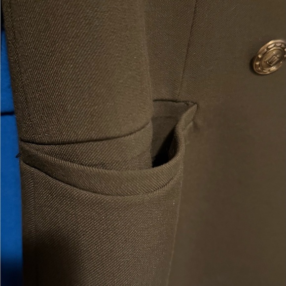 Zara Khaki Double-Breasted Blazer with Gold Buttons - Picture 3 of 6